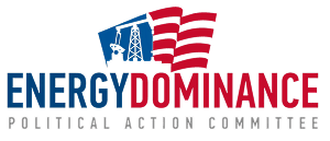 Energy-themed logo with red and blue colors